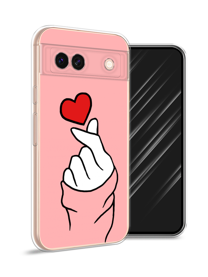 

Чехол Awog на Google Pixel 8A "Милое сердечко", Белый;красный;черный, 271750-1