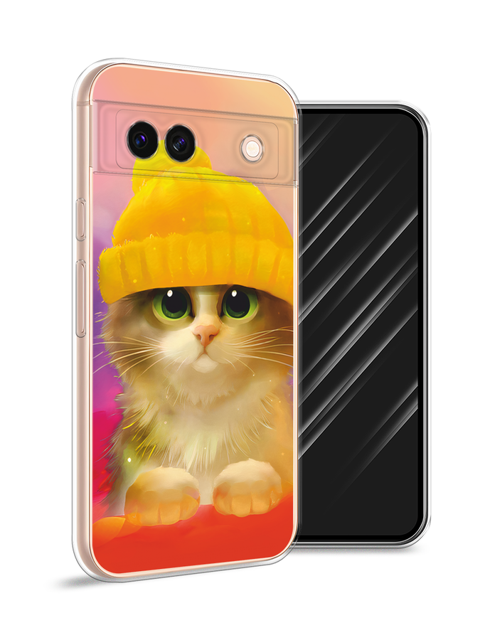 

Чехол Awog на Google Pixel 8A "Котенок в желтой шапке", Желтый, 271750-1