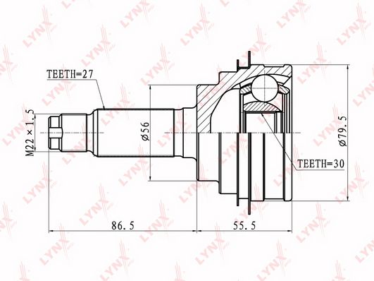 

Шрус Наружный Suваru Imрrеzа 2.0-2.0 95-00 4Wd LYNXAUTO co7100