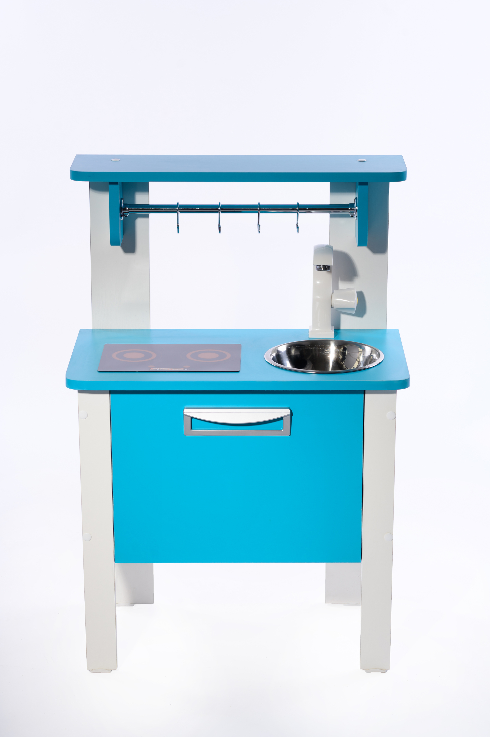 Детская кухня SITSTEP Элегантс с имитацией плиты (наклейкой), синие фасады