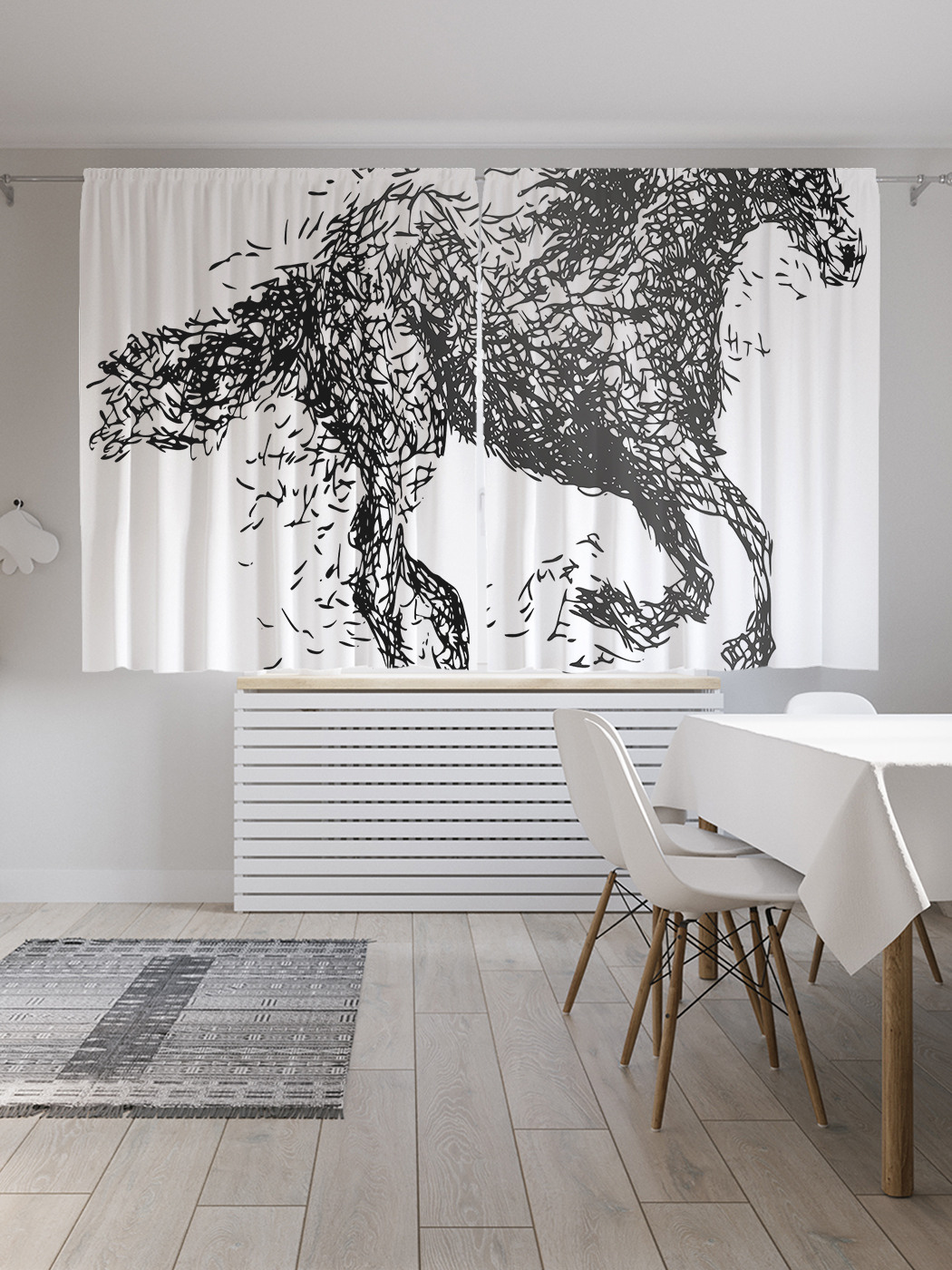 

Шторы с фотопечатью JoyArty "Анималистический жеребенок" из сатена, 290х180 см