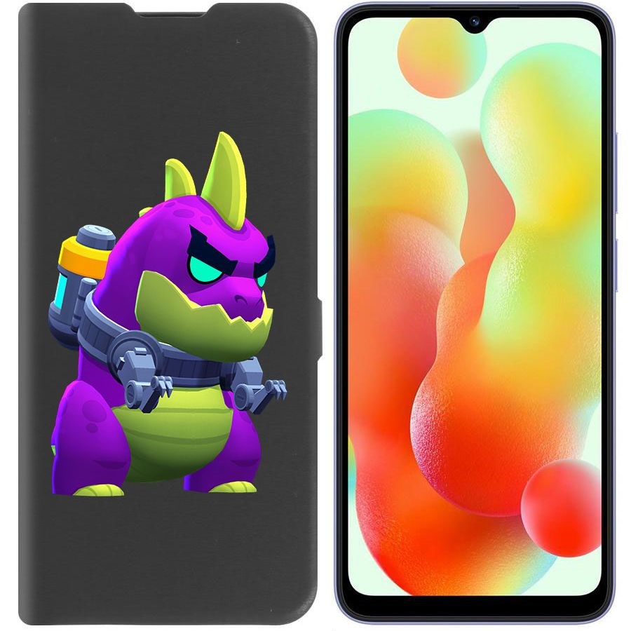 

Чехол-книжка Krutoff Eco Book для Xiaomi Redmi 12C Brawl Stars-Мегамонстр (черный)