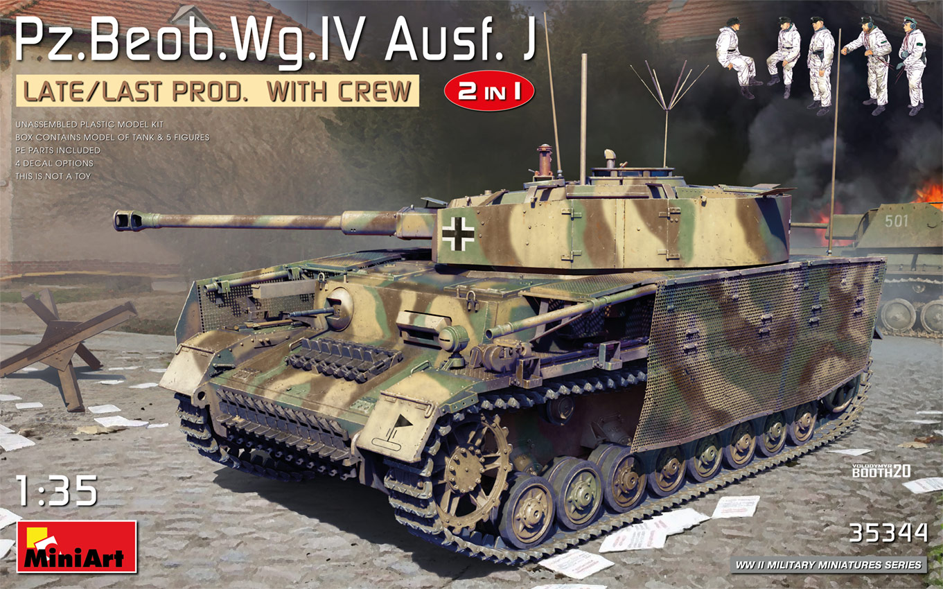 

Сборная модель MiniArt 1/35 Танк Pz.Beob.Wg.IV Ausf. J поздняя/последняя версия с экипажем