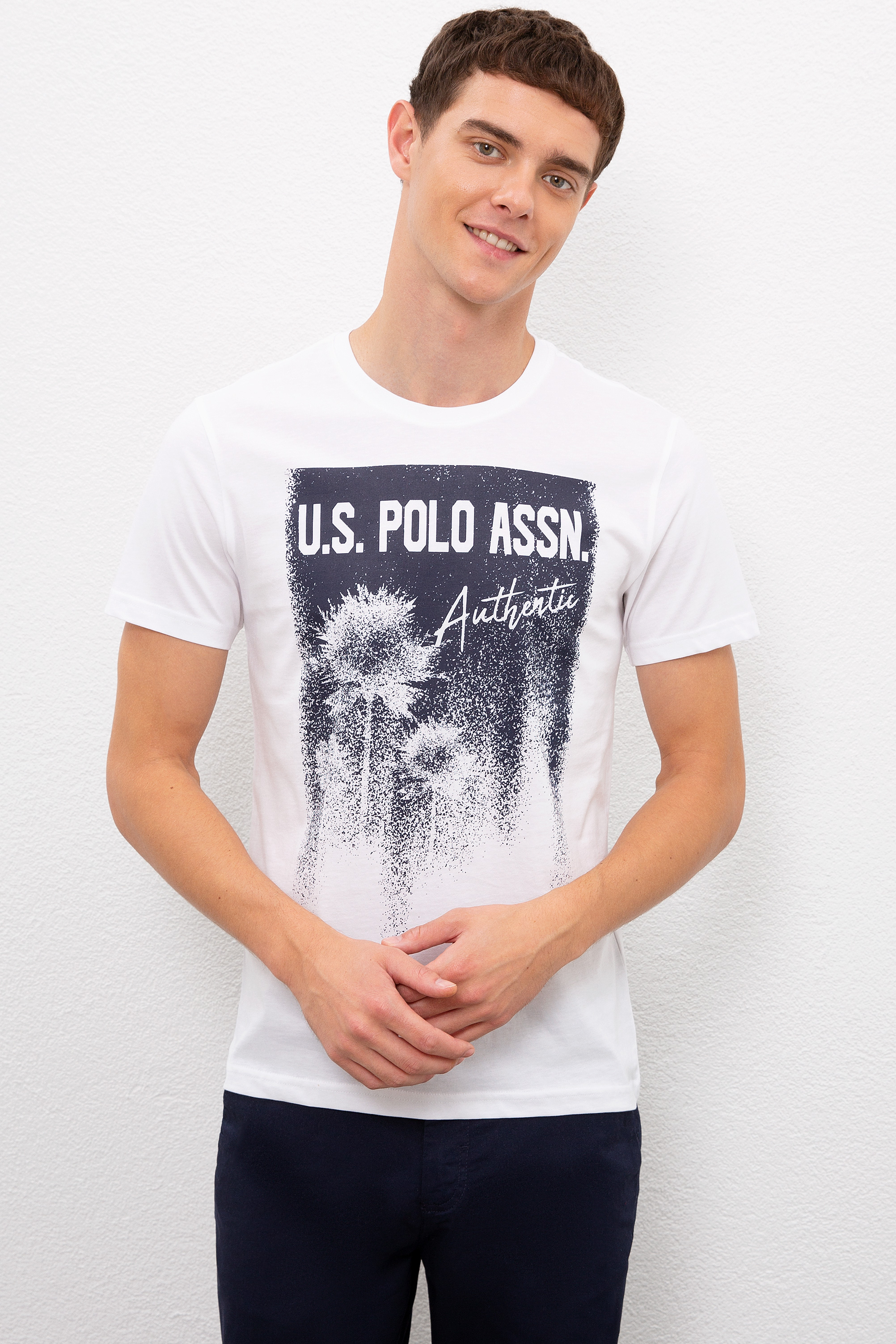 

Футболка мужская U.S. POLO Assn. G081GL0110ZAWO белая XS, G081GL0110ZAWO