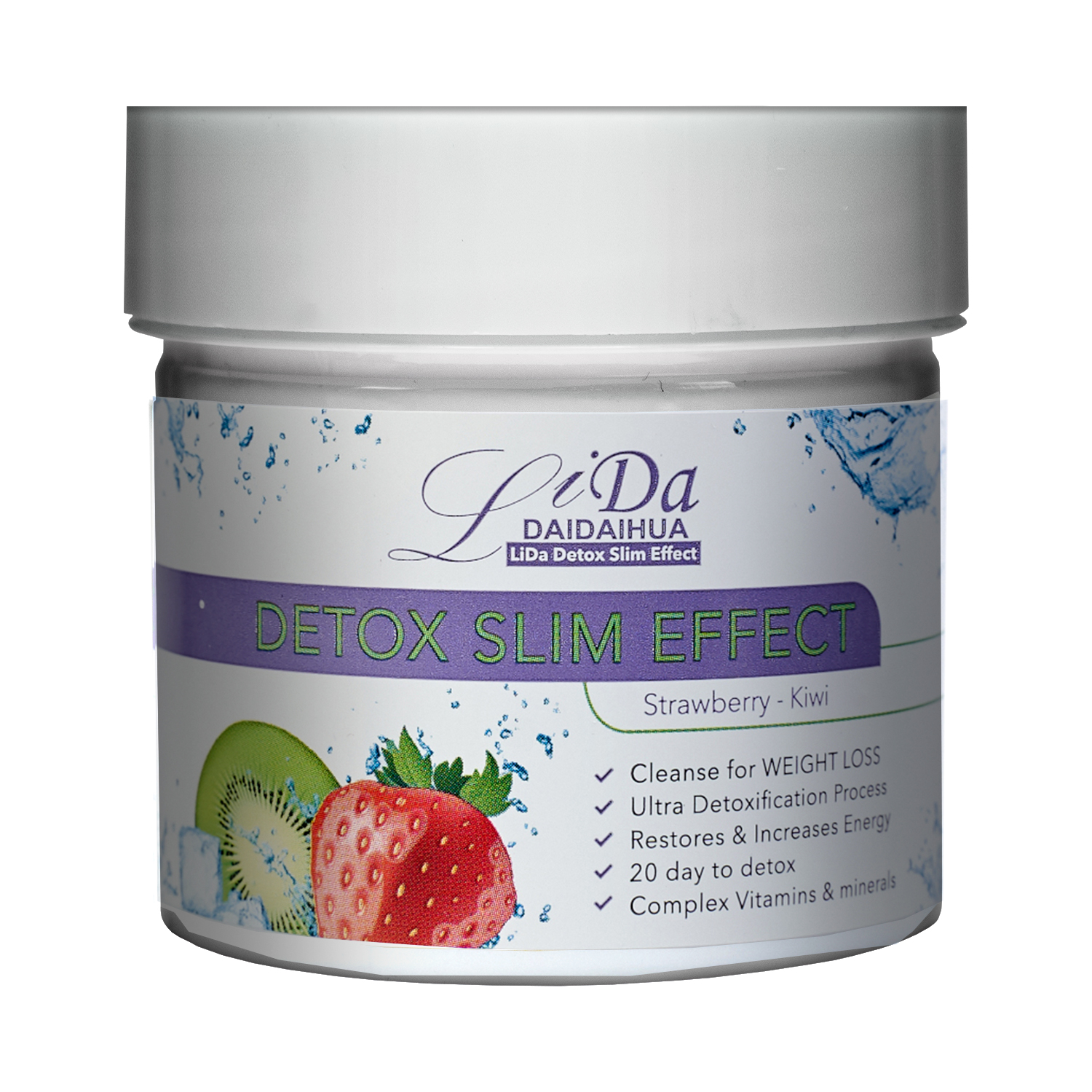 

Детокс напиток для похудения Lida Detox Slim Effect 80 г клубника-киви, detox Клубника-Киви
