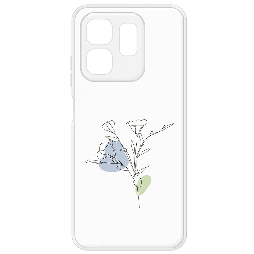 

Чехол-накладка Krutoff Clear Case Эустома для INFINIX Hot 50i, Прозрачный