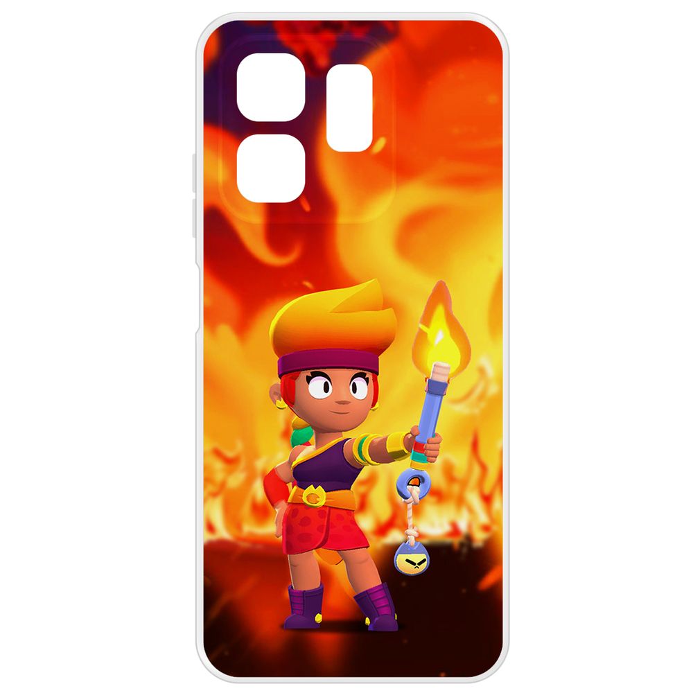 

Чехол-накладка Krutoff Clear Case Brawl Stars-Амбер для INFINIX Hot 50i, Прозрачный