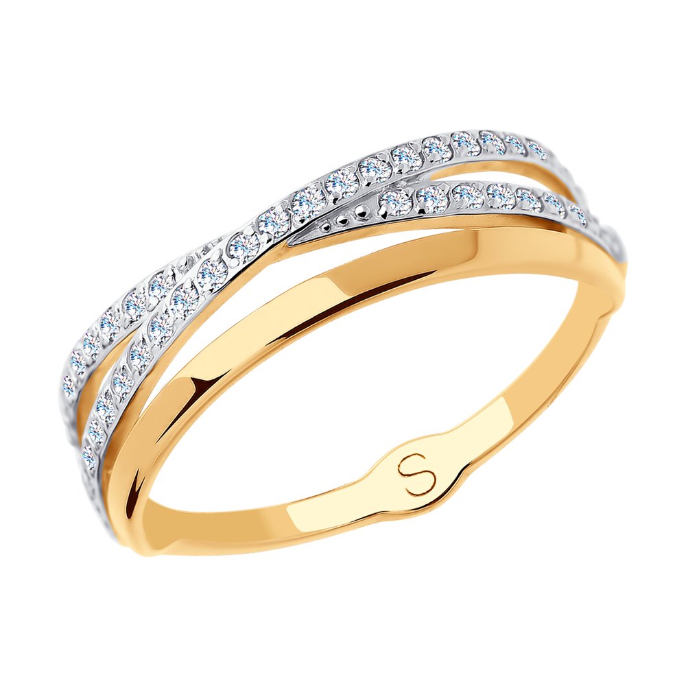 

Кольцо из золота р. 17 SOKOLOV 018011, фианит, 018011