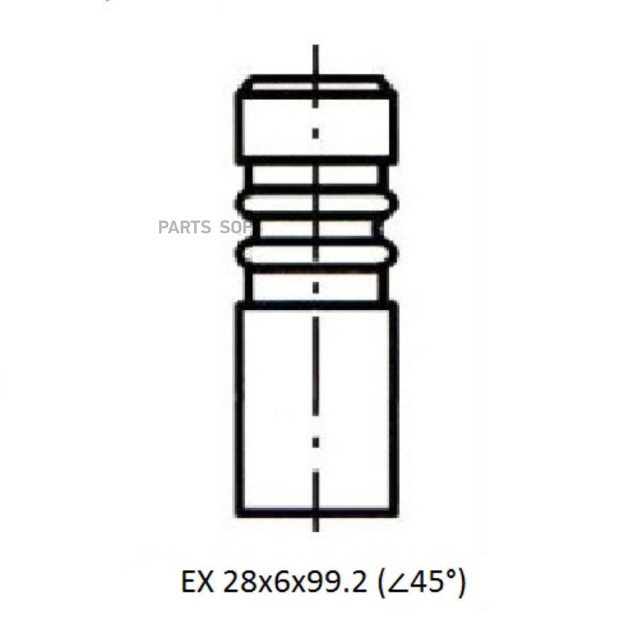 Клапан Двс Ex [28X6x99.2] Vag 1.2L 6V (Akp, App, Aud, Awy, Bbm, Bkr, Bmd, Chfa) 97-09 Zikm