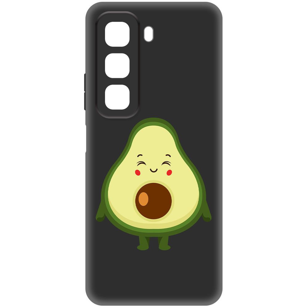 

Чехол-накладка Krutoff Soft Case Авокадо Милый для INFINIX Hot 50 черный