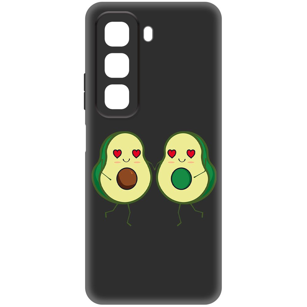 

Чехол-накладка Krutoff Soft Case Авокадо Пара для INFINIX Hot 50 черный