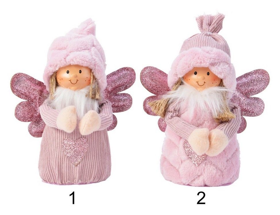 Елочная игрушка Kaemingk розовый ангелочек 611572 18 см розовый 1 шт.