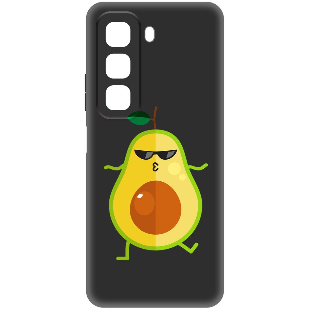 

Чехол-накладка Krutoff Soft Case Авокадо Стильный для Infinix Hot 50 черный