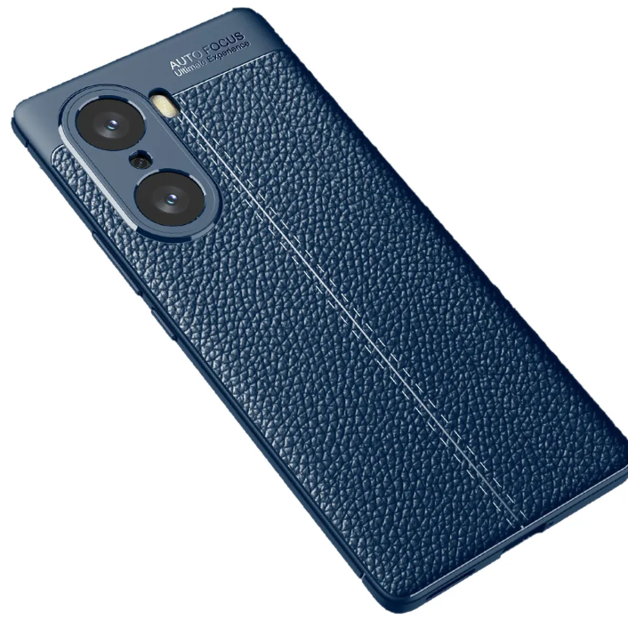 

Чехол бампер накладка MyPads «Pelle Morbida» на Honor 60 из силикона, Синий