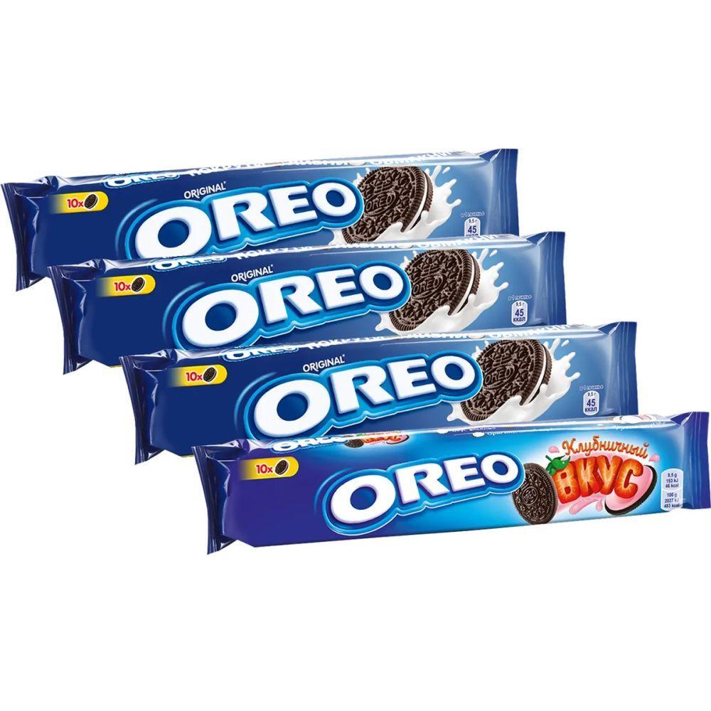 

OREO печенье ваниль3*95г клубника1*95г