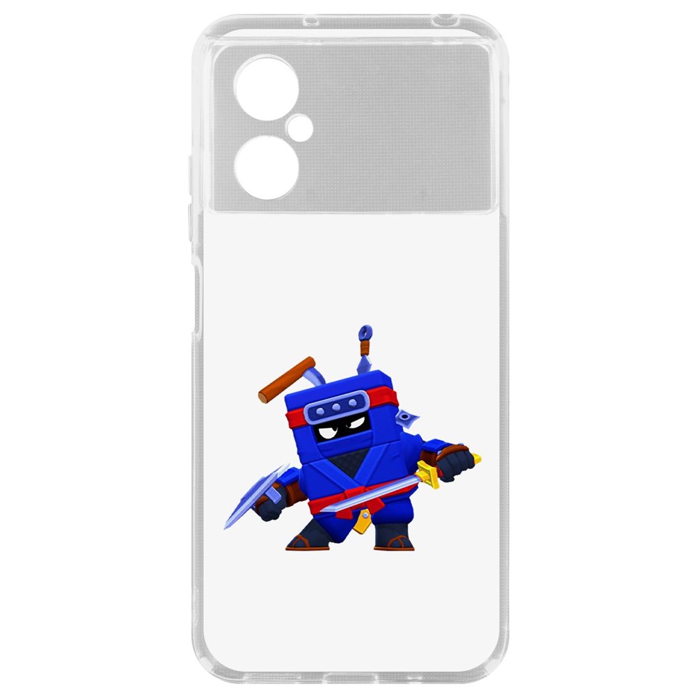 

Чехол-накладка Кейс Brawl Stars-Ниндзя Эш для Poco M4 5G, Прозрачный