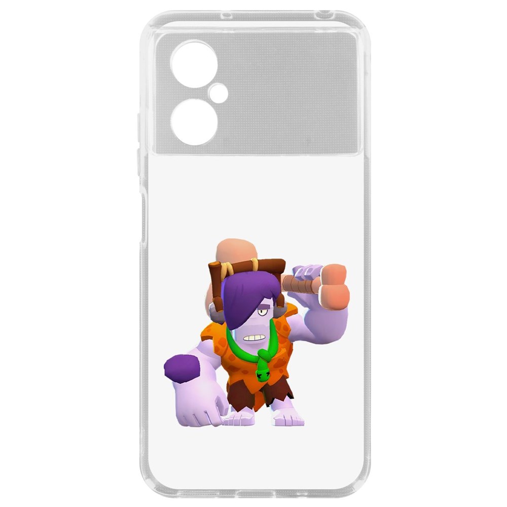

Чехол-накладка Кейс Brawl Stars-Пещерный Фрэнк для Poco M4 5G, Прозрачный