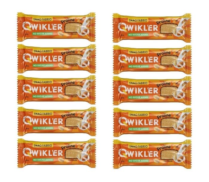 

Батончики без сахара Snaq Fabriq QWIKLER Nut Praline, 10 шт