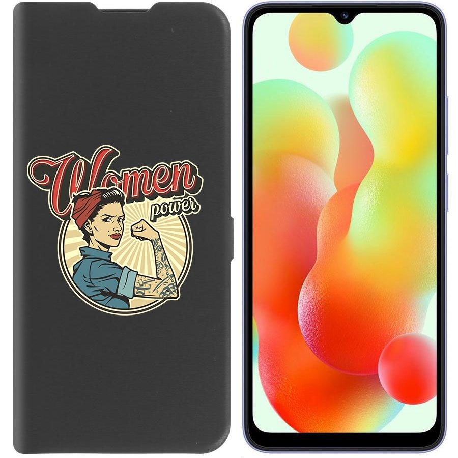 

Чехол-книжка Krutoff Eco Book для Xiaomi Redmi 12C Women Power (черный)