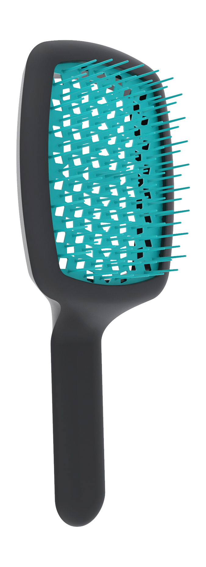 фото Расческа для влажных и запутанных волос janeke curvy m hair brush black turquoise, 85г janeke 1830