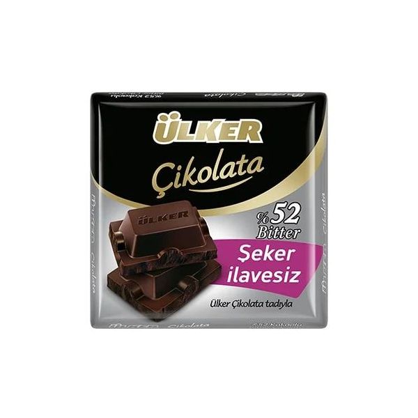 Шоколад Ulker Cikolata темный без добавления сахара 60 г