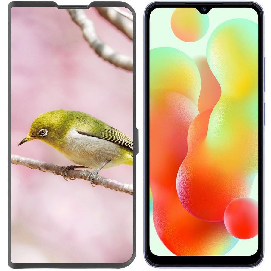 

Чехол-книжка Krutoff Eco Book для Xiaomi Redmi 12C Японская белоглазка (черный)