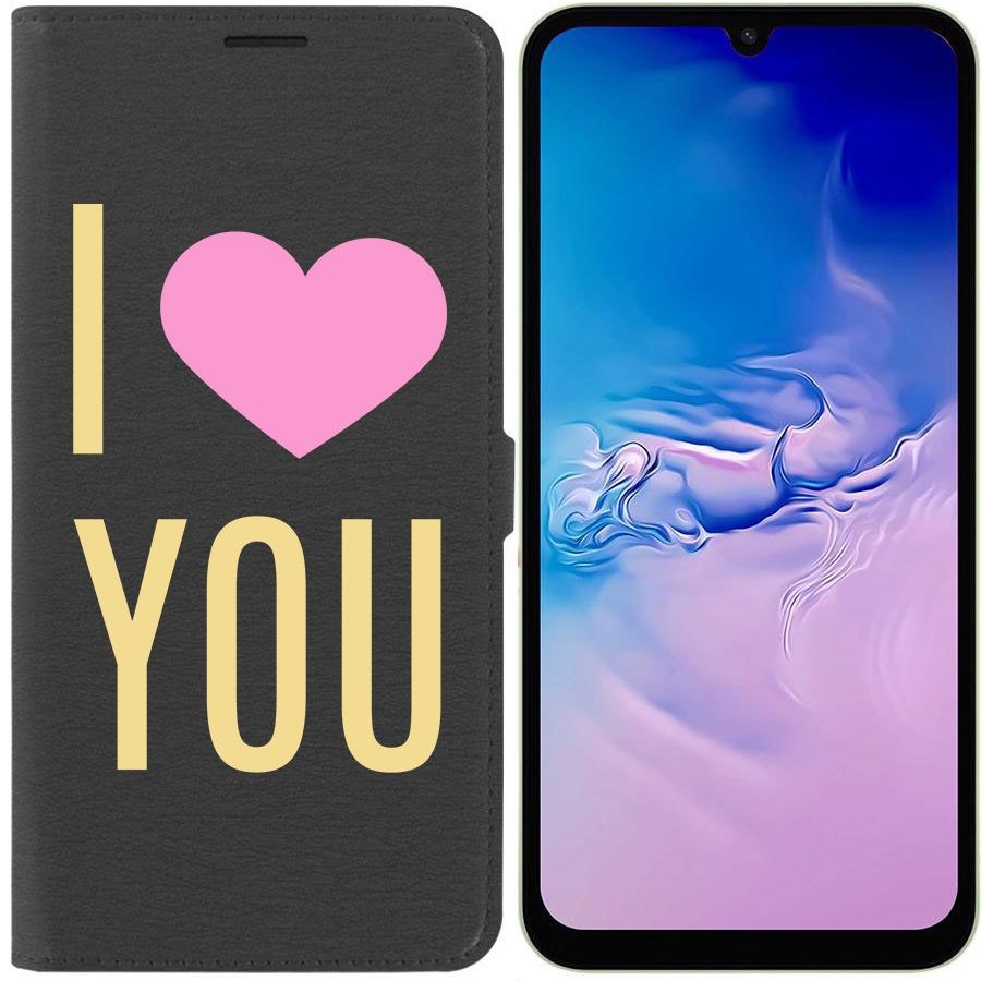 

Чехол-книжка Krutoff Eco Book для Samsung Galaxy A24 (A245) Я люблю тебя (черный)
