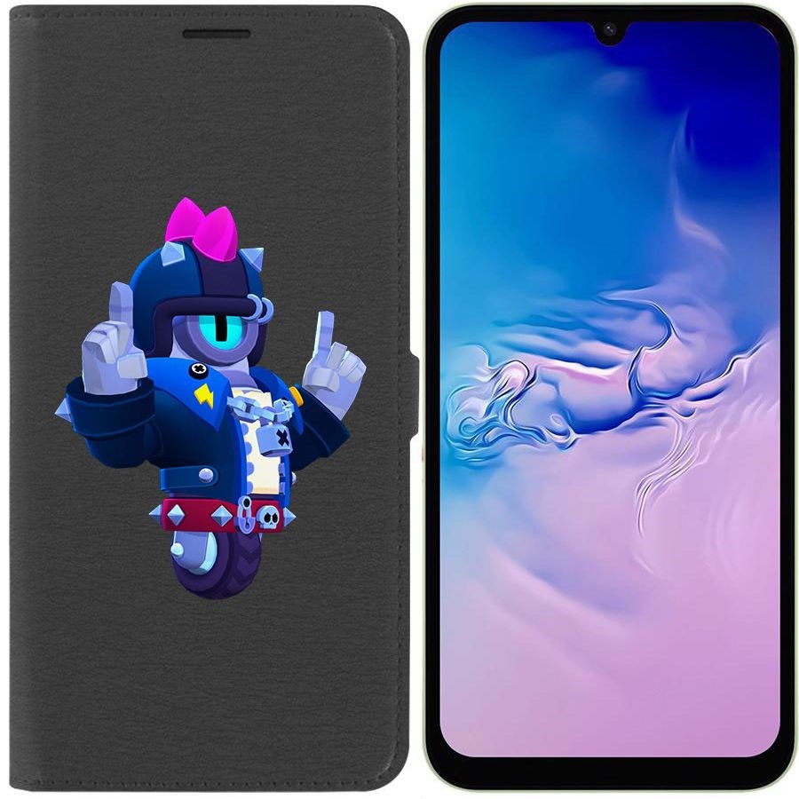 

Чехол-книжка Krutoff Eco Book для Samsung Galaxy A24 (A245) Brawl Stars-Дикий Сту (черный)