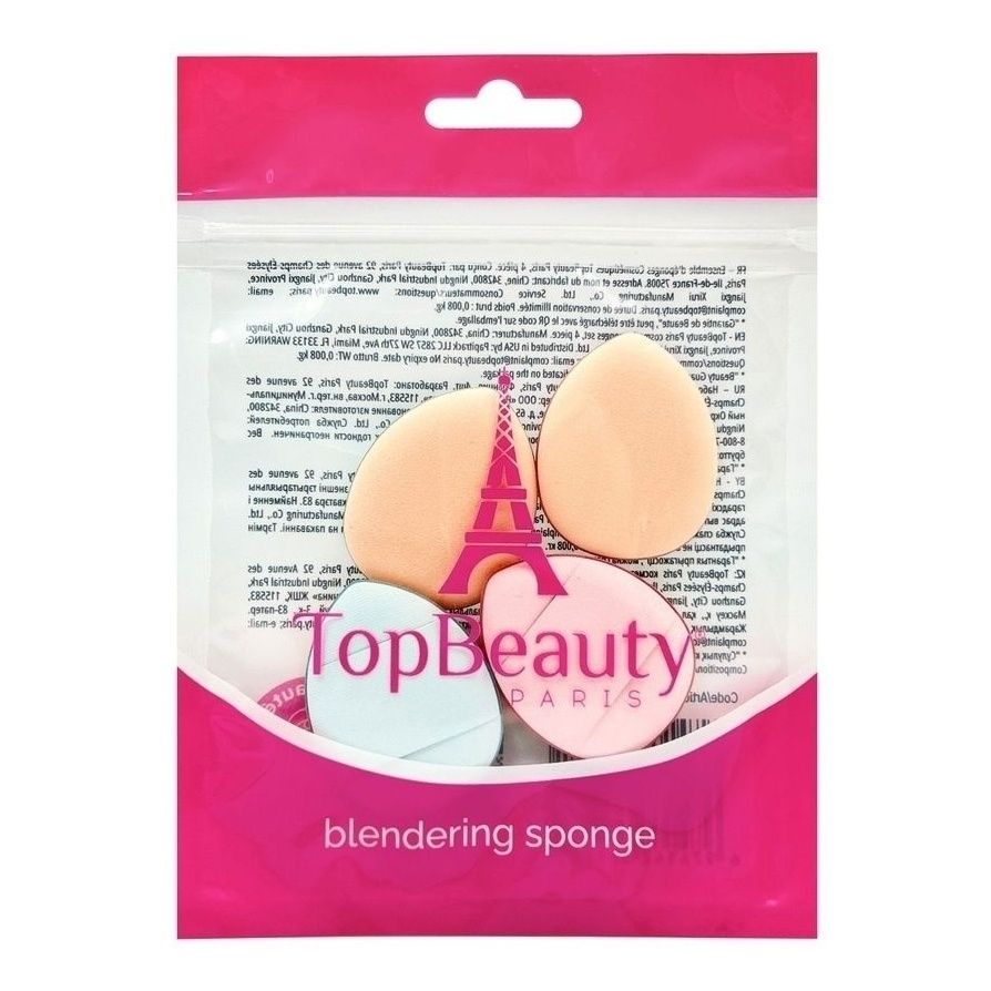 

Спонжи TopBeauty Paris косметические 4 шт, Разноцветный