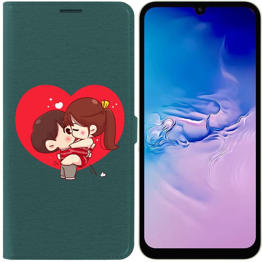 

Чехол-книжка Krutoff Eco Book для Samsung Galaxy A24 (A245) Аниме любовь (зелёный опал)