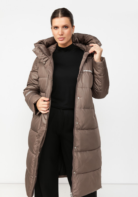 Пальто женское VeraVo 311434 коричневое 60 RU