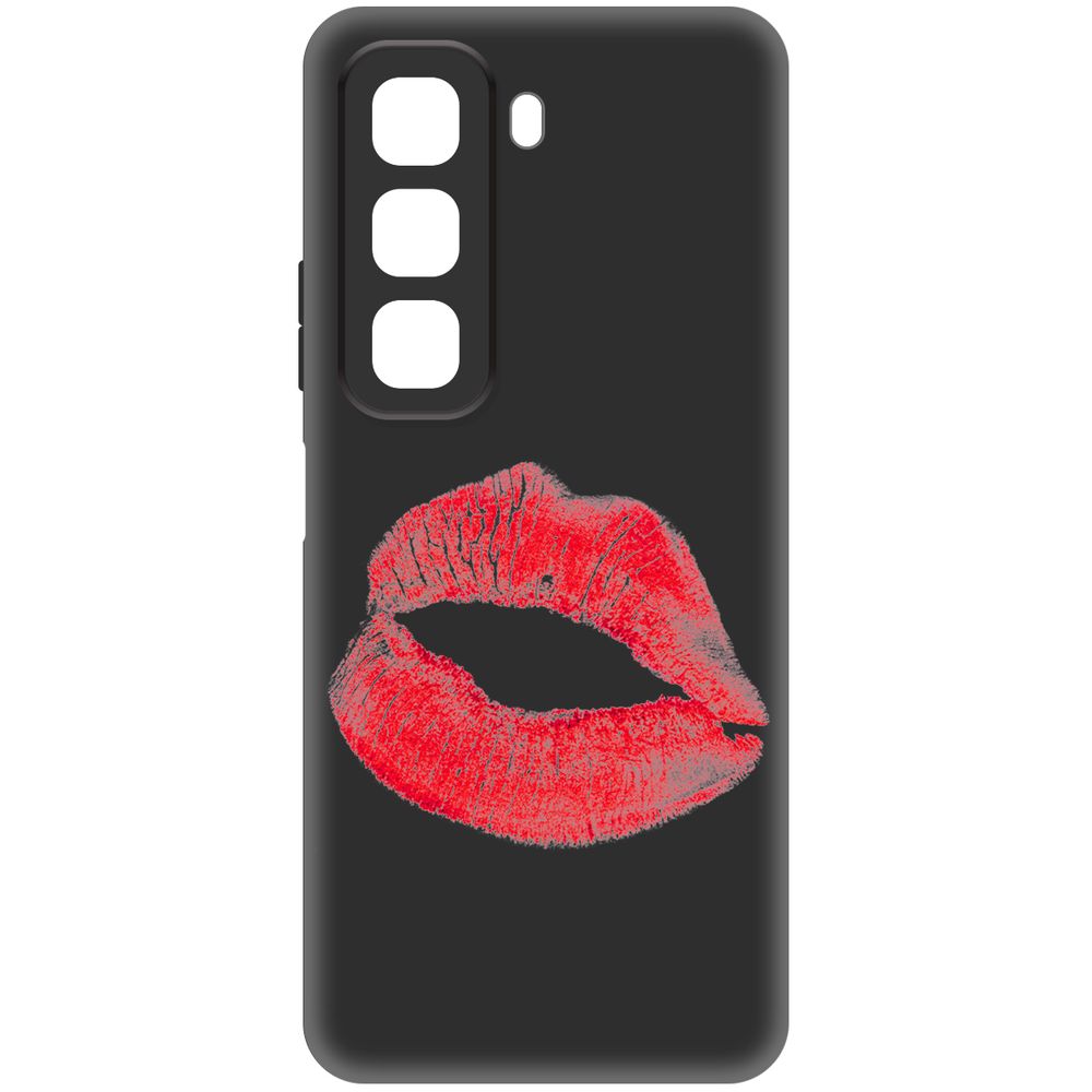 

Чехол-накладка Krutoff Soft Case След помады для INFINIX Hot 50 черный