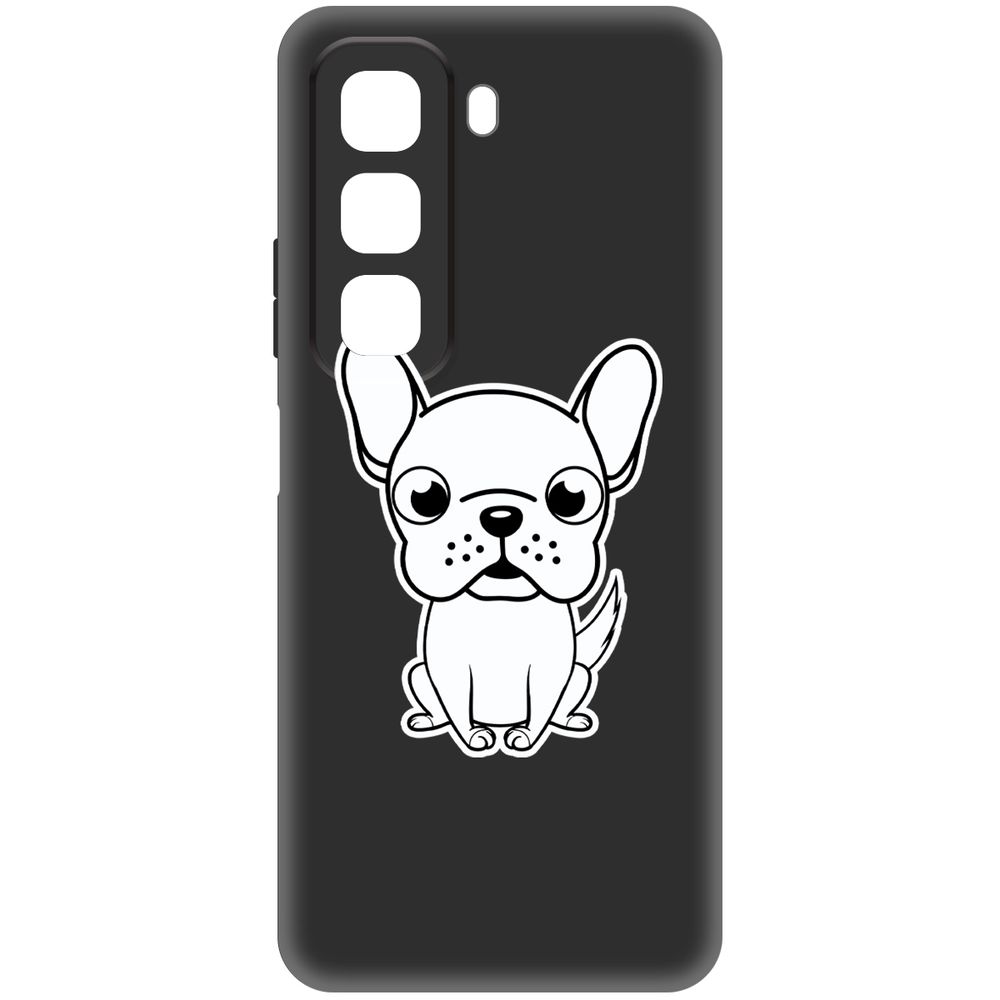 

Чехол-накладка Krutoff Soft Case Черно-белый щенок для INFINIX Hot 50 черный