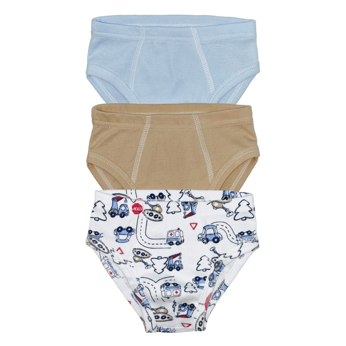 

Трусы детские Наша Мама 1408507, бежевый, голубой, рисунок на белом, 110, Бежевый;белый;голубой, 1408507