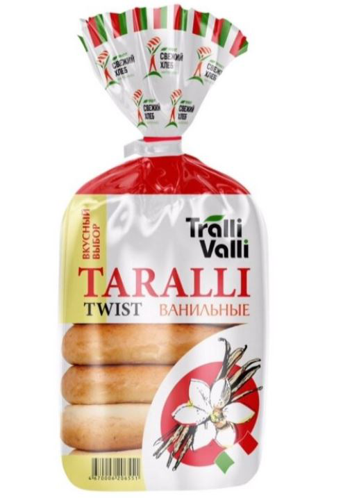 

Изделия бараночные Taralli twist ванильные 250 г
