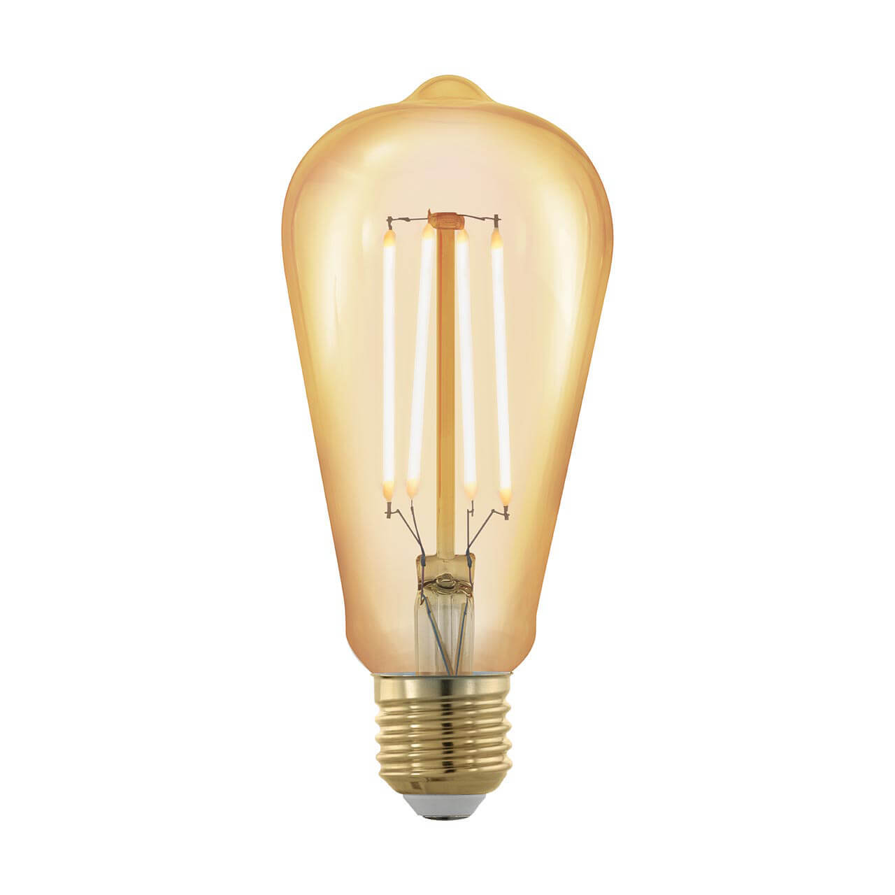Лампа светодиодная филаментная диммируемая Eglo E27 4W 1700К золотая 11696, 10шт