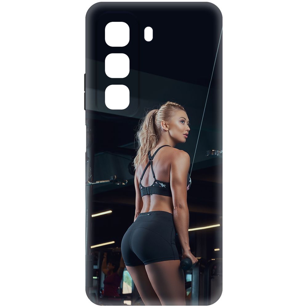 

Чехол-накладка Krutoff Soft Case Шорты женские для INFINIX Hot 50 черный