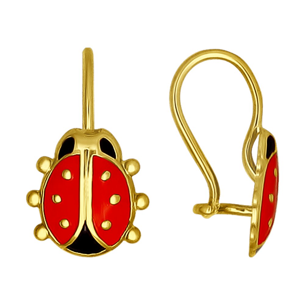 

Серьги из желтого золота SOKOLOV 027344-2, эмаль, 027344-2