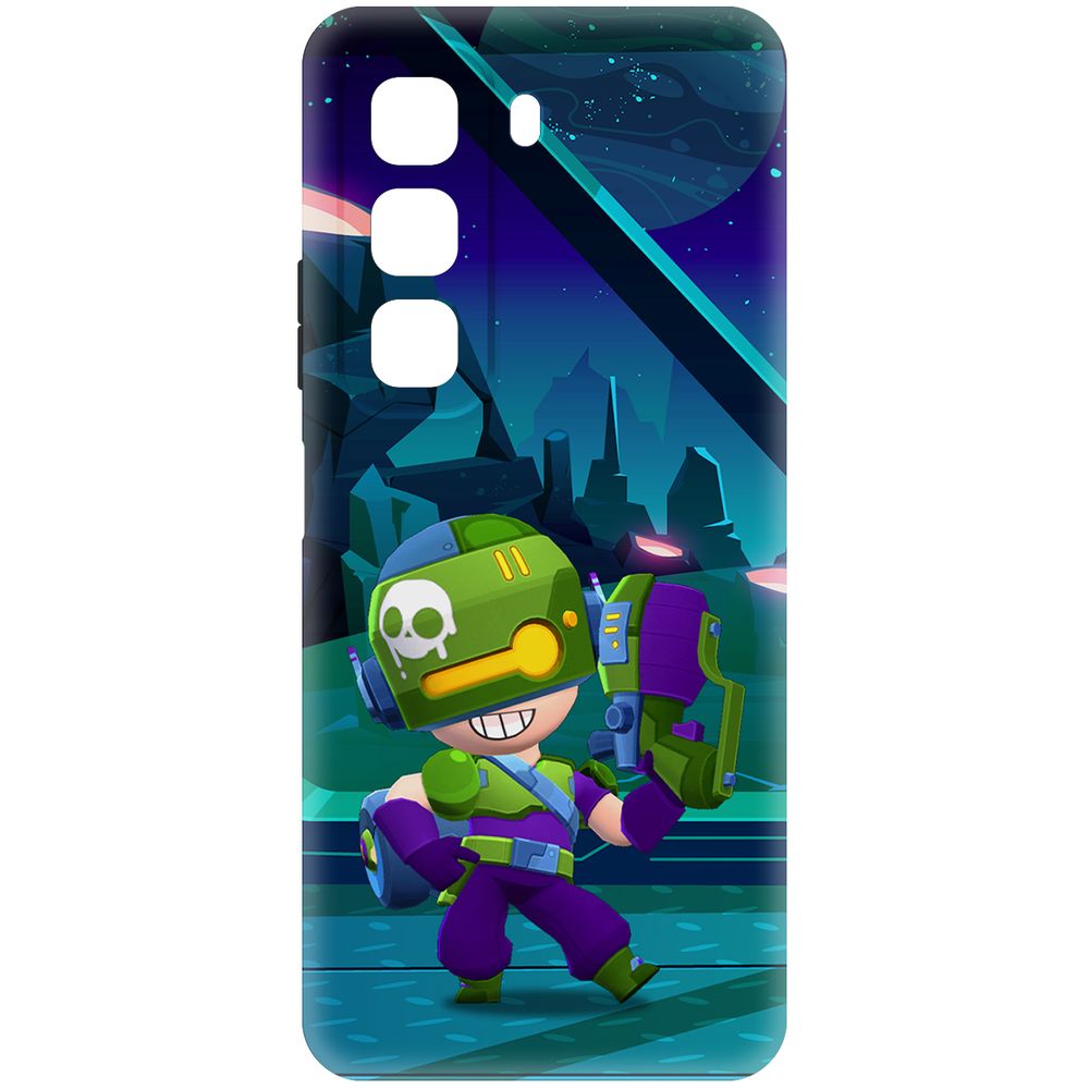 

Чехол-накладка Krutoff Soft Case Brawl Stars - Контрабандистка Пенни для Infinix Hot 50, Черный