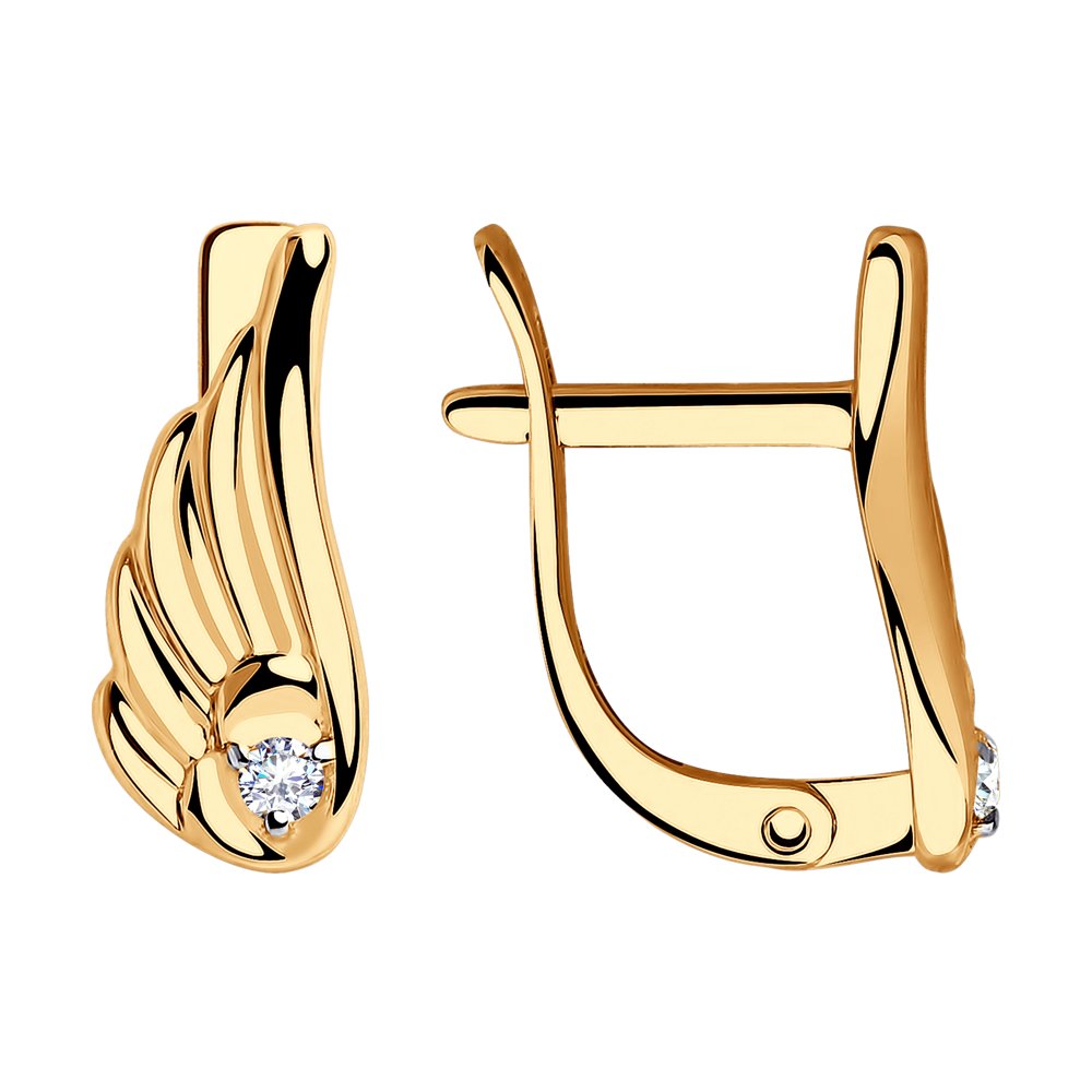 

Серьги из красного золота SOKOLOV 028261, фианит, 028261