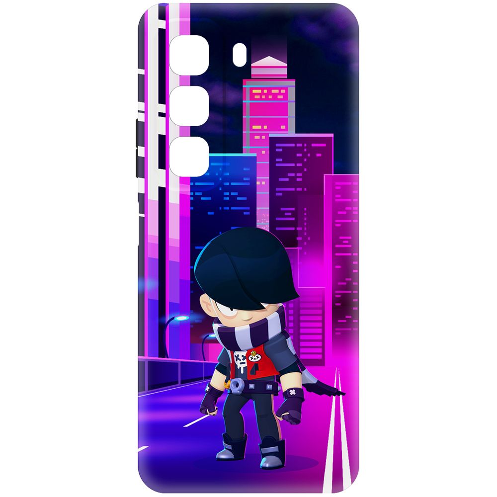 

Чехол-накладка Krutoff Soft Case Brawl Stars - Эдгар для Infinix Hot 50 черный