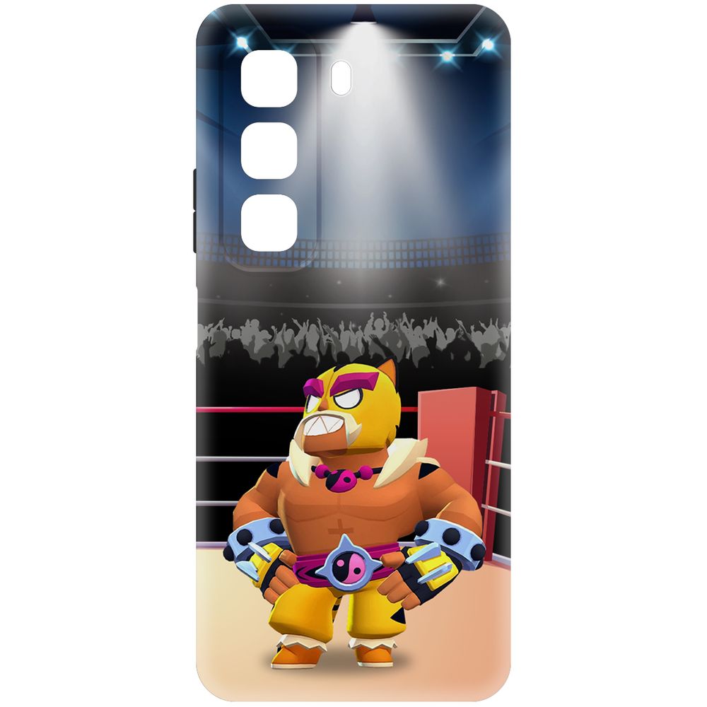 

Чехол-накладка Krutoff Soft Case Brawl Stars - Эль Тигро для INFINIX Hot 50 черный