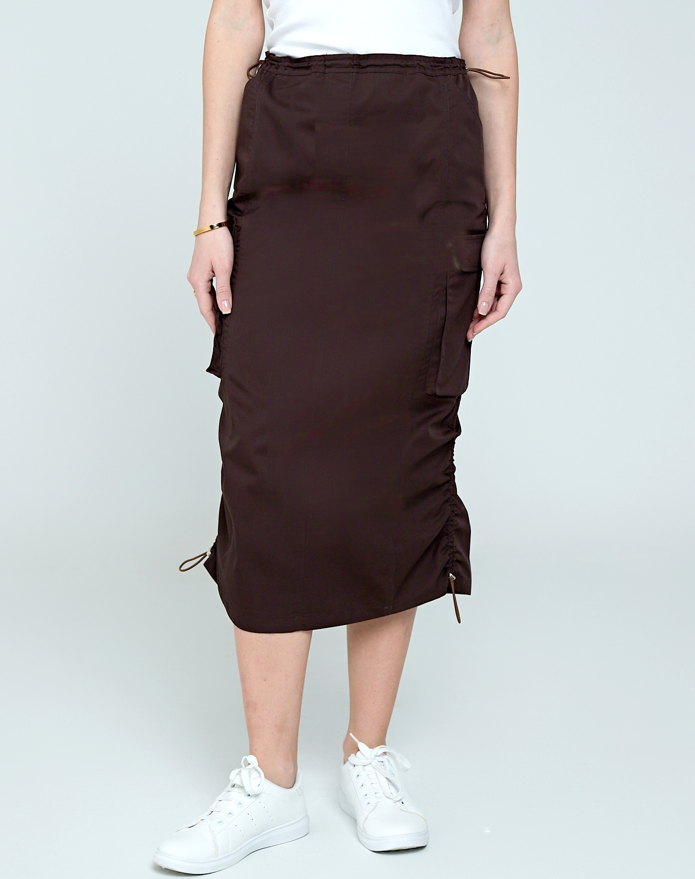 Юбка женская IRINA EGOROVA Cargo Skirt коричневая 42 RU