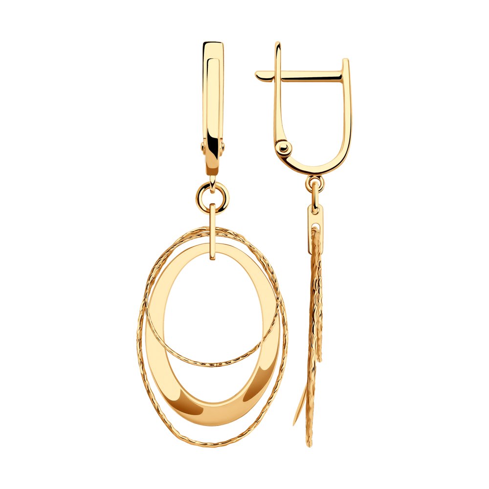 

Серьги подвески из красного золота SOKOLOV 029596, 029596