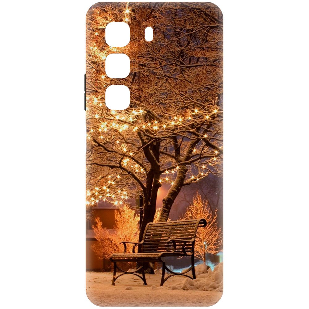 

Чехол-накладка Krutoff Soft Case Зимний парк для INFINIX Hot 50 черный