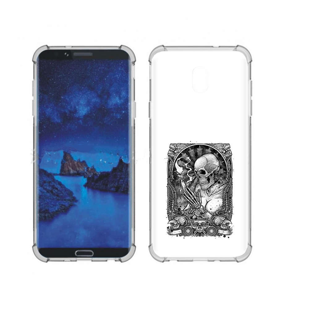 

Чехол MyPads Tocco для Samsung Galaxy J7 (2018) девушка скелет (PT226928.596.316), Прозрачный, Tocco