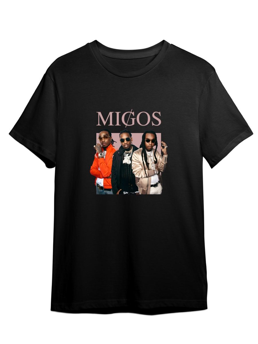 

Футболка унисекс Каждому Своё Migos/Takeoff/Quavo/Offset MGMG1 черная 4XL, "Migos/Takeoff/Quavo/Offset" MGMG1