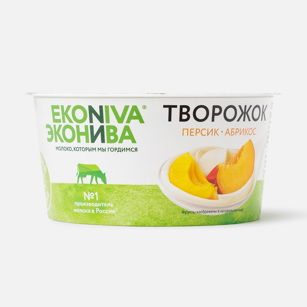 Творожок ЭкоНива персик-абрикос 5%, 125 г