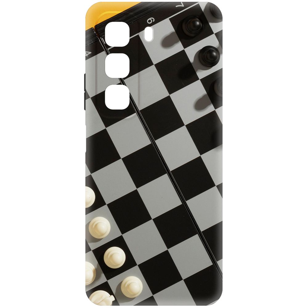 

Чехол-накладка Krutoff Soft Case Шахматы для INFINIX Hot 50 черный