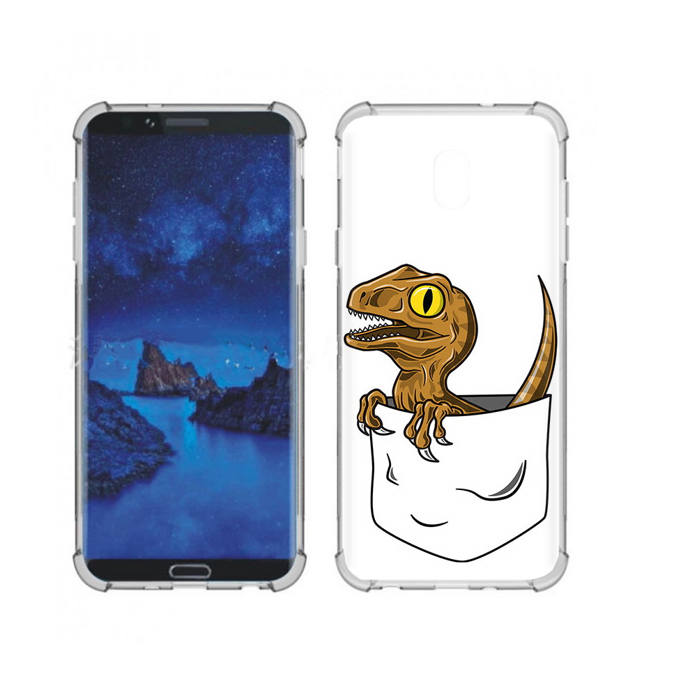 

Чехол MyPads Tocco для Samsung Galaxy J7 (2018) динозавр в кармане (PT226928.596.327), Прозрачный, Tocco